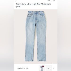 Abercrombie Curve Love The 90’s Straight Ultra High Rise Jeans